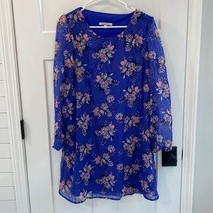 Charlotte Russe purple floral dress, size medium.